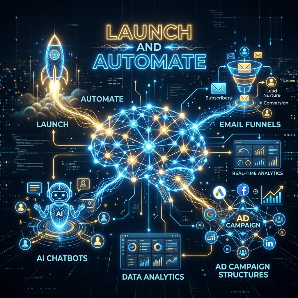 ZAPSHERE launch and automate step — setting up AI campaigns email automation and calling agent